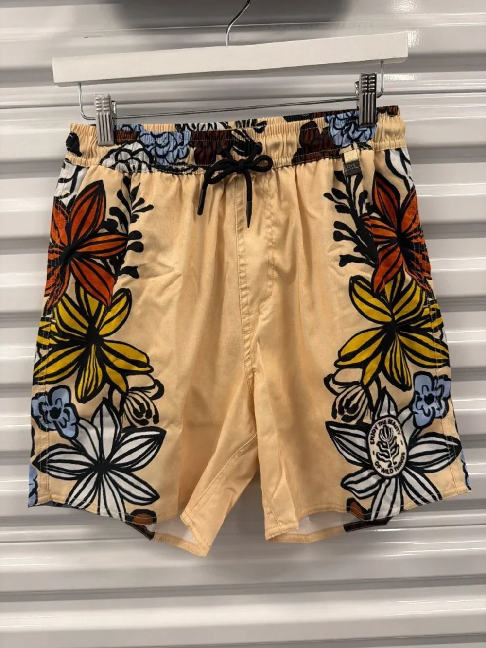 Agua Bendita Joe Clay Swim Trunks Cream Mens Size 30